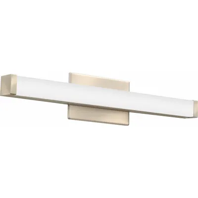 LITHONIA LIGHTING Vanity Light: Brushed Nickle, 1,550 lm, 3000K/3500K/4000K, 27 W, 120 to 277V AC - Contemporary Vanity Lights