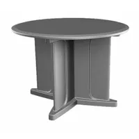 CORTECH Table: 29 in Overall Ht, 48 in Overall Dia, No Game Top, Ballast Accepted, Gray, ISO 22196 (MPN 66751GY)