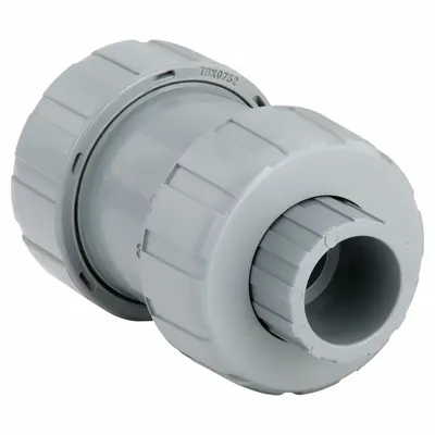 HAYWARD Check Valve: Ball, Inline Valve Body, CPVC, 3/4 in Pipe Size, True Union Socket/NPT - CPVC Ball Check Valves
