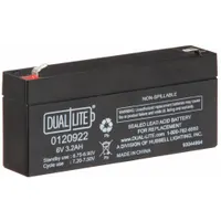 Battery: Sealed Lead Acid, 6 V Volt, 3 Ah Battery Capacity, 2 3/4 in Overall Ht, 6 in Overall Wd (MPN 0120922)