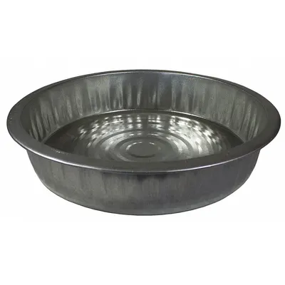 FUNNEL KING Drain Pan: Steel, 13 qt Capacity, 17 1/4 in Overall Dia, 3 3/4 in Overall Ht - Drain Pans