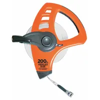 KESON Long Tape Measure: Manual, FLT1810200, SAE/Engineers Scale, 200 ft, 1/8 in, Plastic, Manual
