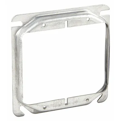 RACO Plaster Ring: Raised, 1/2 in Raised Ht, Steel, 4 in Overall Lg - Plaster Rings