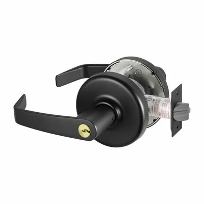 CORBIN RUSSWIN Door Lockset: Classroom Security Lever Locksets, Black, ADA Compliant