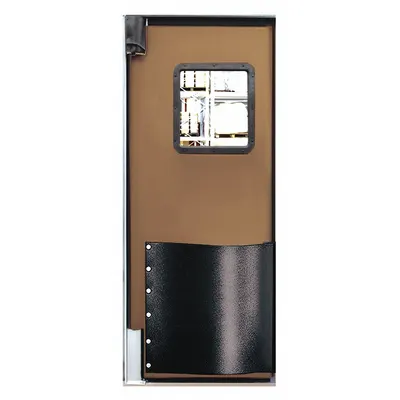 CHASE Swinging Door: Polyethylene, 1 Doors, Brown, 2 1/2 ft Door Wd, 7 ft Door Ht - Insulated Swinging Doors