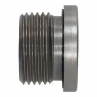 This flareless bite-type stainless steel compression fitting plug features an M22x1.5 metric thread and includes a seal for leak prevention. It is used to seal unused ports in hydraulic and pneumatic systems. Part of the Volz series, it provides reliable sealing in metric threaded connections