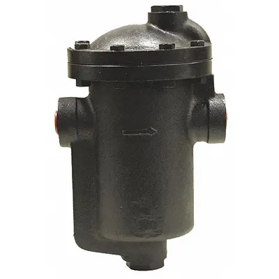 MEPCO Steam Trap: Cast Iron, 1 1/4 in FNPT, 6,810 lb/hr, 30 psi Max., 450°F Max. - Standard Inverted-Bucket Steam Traps