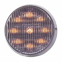 MAXXIMA Clearance Marker Light: Clearance Light, LED, Round, Surface Mount, Amber/Clear, Grommet (MPN M09100YCL)