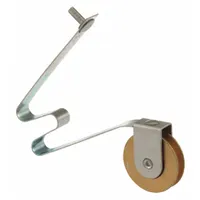 This tension spring roller is a screen door hardware component used in sliding screen door assemblies. It provides tension to keep the door properly aligned and smoothly operating within its track. Sold as a pair, each roller has an overall height of 7 7/16 in and an unfinished gray finish