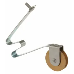 This tension spring roller is a screen door hardware component used in sliding screen door assemblies. It provides tension to keep the door properly aligned and smoothly operating within its track. Sold as a pair, each roller has an overall height of 7 7/16 in and an unfinished gray finish.