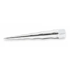 This hammer-driven swaging tool is constructed from alloy steel and is designed for expanding the ends of copper, brass, or aluminum tubing to prepare for flare fittings. It accommodates tube sizes including 1/2 in, 1/4 in, 3/8 in, 3/16 in, 5/8 in, and 5/16 in. Commonly used in HVAC, refrigeration, and plumbing applications for creating leak-proof connections.