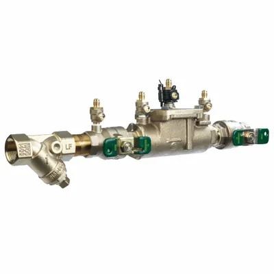 Watts Modular compact design: LF007, 1/2 in Pipe Size, FNPT x FNPT, 13 in Overall Lg - Watts Double Check Backflow Preventers