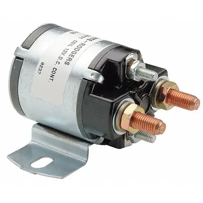 WHITE-RODGERS Power Solenoid: 150 A Current Rating, 36 V DC Coil Volt, SPST-NO, 4 Terminals - DC Power Solenoids