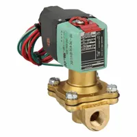 REDHAT Solenoid Valve: 2-Way, Normally Open, 3/8 in Pipe Size, 100 to 240V AC/DC, Watertight (MPN 8210P033LF 100-240)