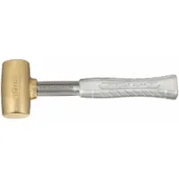 Copper Mallet: Aluminum Handle, Ribbed Grip, 1 1/2 lb Head Wt, 1 1/4 in Dia, 3 1/4 in Head Lg (MPN AM15CUAG)
