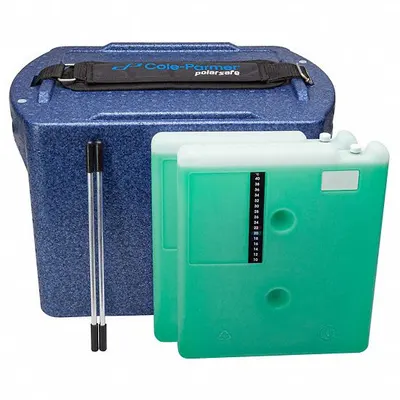 COLE-PARMER Specimen Transport Cooler, 20 L, Polypropylene - Specimen Transport Coolers
