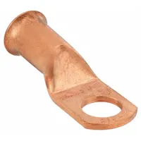 WESTWARD Lug: Crimpable Side Terminal, Crimp/Solder, Copper, 2 ga, 3/8 in Stud Size, Straight