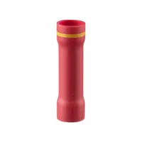 PANDUIT Butt Splice Connector: Red, Vinyl, For Wire Size 12 AWG – 10 AWG, 600 V, Pack Qty 25 (MPN ESV8-ESV10-Q)
