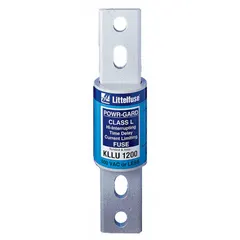 Class L bolt-on fuse rated 900 A, 600 V AC and 300 V DC. Time-delay characteristic accommodates inrush currents typical of motor and transformer starting. Bolt-on body ensures secure mounting in industrial fuse holders for switchboards, panelboards, and feeder protection.