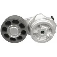 The DAYCO 89443 is a heavy-duty self-adjusting belt tensioner with a single pulley. It automatically maintains proper tension in vehicle accessory belt systems, supporting reliable operation in demanding applications. This tensioner is suitable for use in engine accessory drive systems where consistent belt tension is required