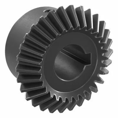 KHK GEARS Bore Miter Gear: For 90° Shaft Angle, Module m 1.5, 30 Teeth - Straight Teeth Metric Miter Gears