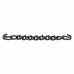 Steel replacement cross chain for buses and RVs. Available as a V-Bar ladder chain link or V-Bar chain link. Used for tire traction or load restraint in fleet and vehicle maintenance applications.