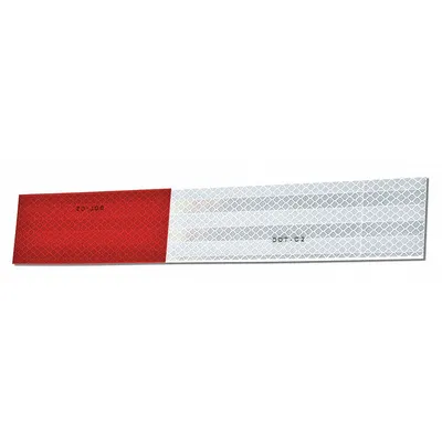 3M Reflective Tape: Buses/Construction/Emergency Vehicles/Rail, Red/White - Vehicle Reflective Strips