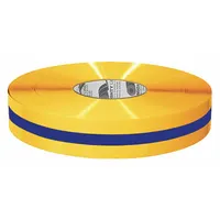 Floor Marking Tape: Extra-Durable, Solid with Center Line, Blue/Yellow, 2 in x 100 ft, Mighty Line® (MPN 2RYBCTR)