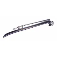 MEDSOURCE Miller laryngoscope blade, size 4, constructed from reusable stainless steel with a silver finish. Features standard illumination and overall dimensions of 8 1/16 inches in length and 9/16 inches in width. Designed for use in airway management during intubation procedures