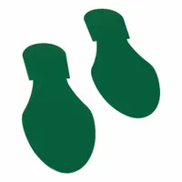 Floor Marking Shape: Footprint, Footprint/Solid, Green, No Legend, 3 1/2 in x 9 1/2 in, 50 PK (MPN GFtPrt)