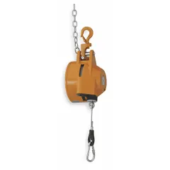 This non-locking tool balancer supports tools weighing up to 165 lb. It features a die cast aluminum housing and a 6.6 ft cable. The swiveling top hook allows for flexible positioning. Suitable for suspending and counterbalancing heavy tools in industrial settings to reduce operator fatigue.