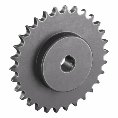 TRITAN Roller Chain Sprocket: 60, For 3/4 in Chain Pitch, 1 in Bore Dia, 30 Teeth - Size 60 Fixed-Bore Roller Chain Sprockets