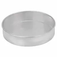 VOLLRATH Cake Pan: Round Cake Pan Pan, Aluminum, Uncoated, 9 7/16 in Overall Dia, 2 in Overall Dp (MPN 5347)