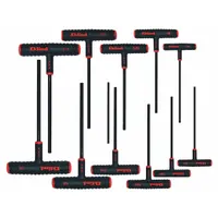 EKLIND Hex Key Set: 11 - 15 Pieces, Hex-T 9 Inch, T, SAE, Std End, Extra Long, 11 Pieces, Pouch (MPN 60911)