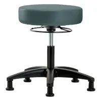 Stool: Vinyl, Ht Range 17 1/4 in to 22 1/2 in, 17 in Seat Wd, 17 in Seat Dp, 5 Glides, 0 Casters (MPN BR-VDHSO-RG-RG-8546)