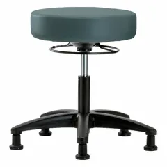 Vinyl Lab Stool, Fiberglass Base, 17 1/4-22 1/2 in Height, 17x17 in Seat, 5 Glides