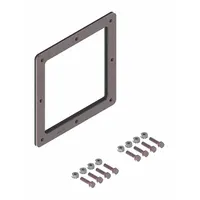 Steel box connector with gasket for connecting wireways to enclosures in dust-tight electrical systems. Measures 6 in height and 7 5/8 in length. Maintains environmental seal to prevent dust ingress in industrial wiring applications