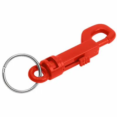 LUCKY LINE PRODUCTS Plastic Key Clip: 7/8 in Key Ring Dia, Plastic, Red, 7/8 in Overall Wd - Belt Key Clips & Carabiners
