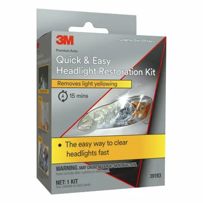 3M Headlight Lens Restoration Kit, Box, White, 39193 - Headlight Lens Cleaners