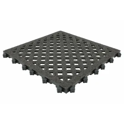 ERGO-ADVANTAGE SAFE-FLEX Interlocking Drainage Mat Tile: Interlocking Drainage Mat Tile, 18 in x 18 in - Ergo Advantage Safe-Flex Interlocking Mat System