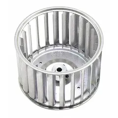 Blower wheel for HVACR ventilation systems, compatible with manufacturer part number 48DJD005-510. Used as a replacement fan component to move air through ductwork and equipment.