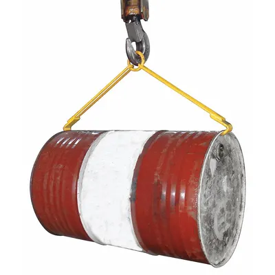 Dayton Drum Lifter: 2 Grip Points, For 55 gal Drum Capacity, Metal, 1,000 lb Wt Capacity - Drum Lifting Hooks