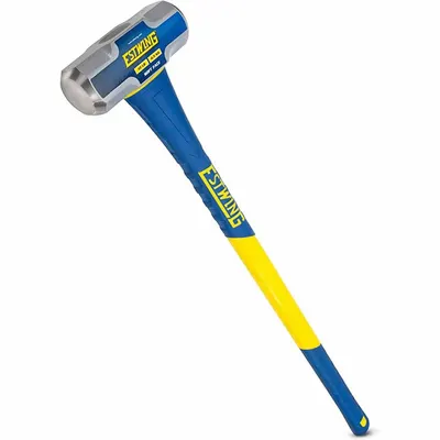ESTWING Standard Sledge Hammer: Steel, Fiberglass Handle, 10 lb Head Wt, 2 in Dia - Standard Sledge Hammers