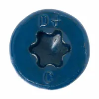 These flat-head screw anchors are designed for fastening into concrete, brick, or block. Each anchor features a case-hardened steel construction with a zinc-plated finish, a pointed tip, and a Torx drive. Supplied in a 100-pack, they are removable and suitable for inch-system applications