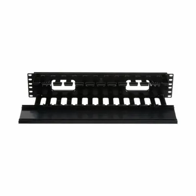 PANDUIT Horizontal Single-Sided Manager: Horizontal, 2 U, Single Side Sides - Horizontal Finger-Style Cable Managers