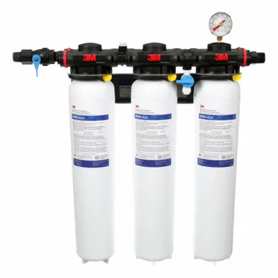 3M Water Filter System: 5 micron, 15 gpm, 162,000 gal, 5 in Overall Ht - Drinking Fountain & Beverage Machine Water Filter Systems
