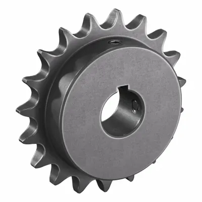 TSUBAKI Single Strand Sprocket: 50, For 5/8 in Chain Pitch, 1 in Bore Dia, 19 Teeth - Size 50 Fixed-Bore Roller Chain Sprockets