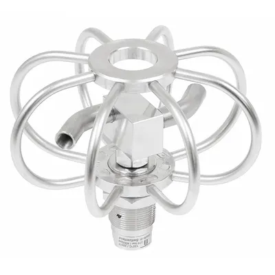 MOSMATIC Surface Cleaner: 6 in Cleaning Path, 3/8 in Inlet Dia, NPTF, Stainless Steel - Duct & Tank Cleaners