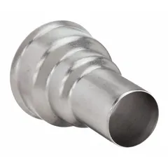 Reducer nozzle for heat guns, with overall height of 1 1/2 inches and overall width of 5 7/8 inches. Concentrates airflow for tasks such as shrinking tubing, bending plastics, or drying surfaces.