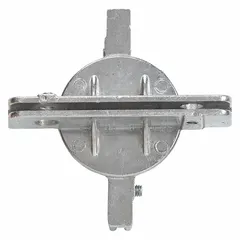 This silver mounting bracket is designed for flat signs with a 5-1/4 in slot width. It provides a fixed, non-adjustable mounting solution for industrial signage in facilities, warehouses, and manufacturing environments.
